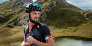 With the bike on the Valparola pass
